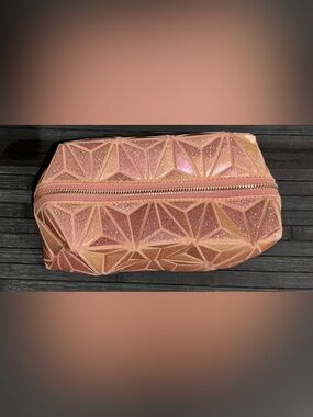 Makeup Bag - Pink Glitter Geometric